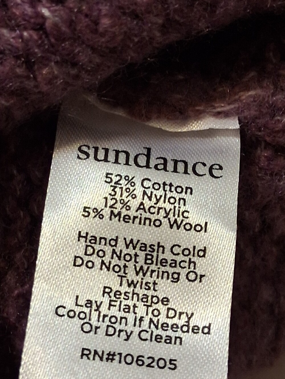 Sundance Yessica Sweater Open Knit Sleeve Women Purple XL Quiet Luxury Preppy - Picture 14 of 16